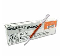 20 Pentel LR7 Rodillo Recarga para Energel Gel Pluma 0.7mm Metal Punta Naranja