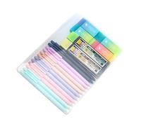20 Pezzi Colorato Bonito Juego de Portaminas, 0.5/0.7mm Automático Portaminas Set, Plastica Agarre Triangular Set de Portaminas Ergonómico, Estuche de Portaminas Pastel para Dibujo Escritura Bosquejo