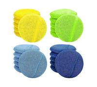 20 Pieces 5 Inch Microfiber Wax Applicator with Finger Pocket, Microfiber Round Sponge Wax Polish Applicator Cleaning Pads Foam Sponge for Cars Hand P