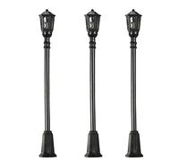 20 Pieces Metal Park Courard Lanterns Streets Lamp Modelmaking Hexagonal Single-head LED Lights Lamppost Model Street Lighting 3V DC