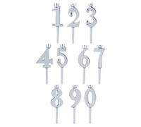 20-Pieces Number Candles 0-9 Birthday Candles for Cake, Gold/silver Number Birthday Candle Bulk 0 1 2 3 4 5 6 7 8 9 for Birthdays Wedding Party Celebration Decoration