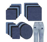 20 Pieces Strong Adhesive Iron On Seamless Jean Iron On Patches | Denim Repair Patches Clothes Fabric Kit Jean Iron On Patches for Home Workshop Studio School Outdoor Travel Wardrobe