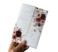 20 Pieces Vellum Wrap Paper Shell DIY Card Wedding Invitation Decoration Suitable For 5 * 7 Cards para Ofituria(Color5)