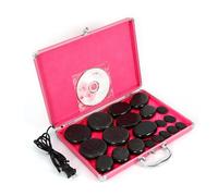 20 piedras de masaje de basalto, 60 W, set de masaje con caja de calefacción, utensilios de masaje para spa