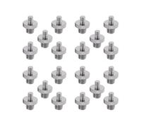 20 Piezas 1/4 Pulgada Macho A 1/4 Pulgada Macho Trípode Adaptador Tornillo Roscado Metal Convertidor Tornillo para Cámara Réflex