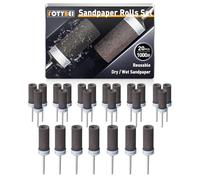 20 Piezas 1000 Granos Tambores de Lijado para Dremel, Mangas de Lijado con vástago de 1/8" para Pulido y lijado de Metal