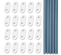 20 Piezas 20g Pesas Cortina, 3.8 x 1.5 x 0.5cm Contrapesos de Cortina No Oxidantes, pesas para el bajo de cortinas, Pesas para Cortinas, para Hogar Oficina Hotel Cortinas Mantel Accesorios(Blancas)