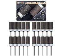 20 Piezas 240 Granos Tambores de Lijado para Dremel, Mangas de Lijado con vástago de 1/8" para Pulido y lijado de Metal