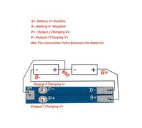 20 Piezas 2S BMS 7.4V 8.4V 8A Placa de Protección PCB Cargador Módulo para Celdas de Batería de Litio-Ion 18650