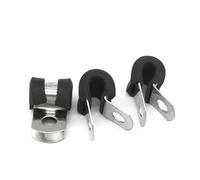 20 piezas 304SS Clips P forrados de goma tipo R abrazadera de tubo soporte fijo de manguera de montaje de Cable(28mm(20pcs))