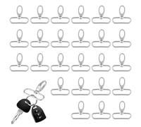 20 Piezas 38mm cierre de llavero mosqueton, ganchos giratorios para llaveros, ganchos de cierre giratorios, Cierres giratorios Gancho de presión para cordón, mosqueton llavero zinc accesorios de bolso