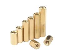 20 piezas/40 piezas M2 M2.5 M3 M4 doble paso hexagonal latón hembra tablero de separación Pilar rosca hexagonal PCB placa base espaciador tuerca columna hueca longitud 4-20mm(M3*6-40pcs)