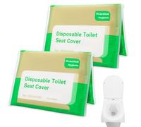 20 piezas 43 * 35.5cm protector wc desechable, Asiento Inodoro Desechables,Fundas de Asiento de Inodoro de Papel biodegradable,Portátil Fundas Asiento Inodoro,para Viaje,Hotel,Hospital