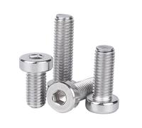 20 piezas 6#-32 8#-32 1/4-20 UNC UNF 304 A2-70, casquillo hexagonal de acero inoxidable, cabeza delgada de perfil bajo y corto, tornillo Allen(1/2",6-32)