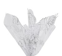 20 piezas, 60x60cm, papel for envolver ramo forrado de algodón de azúcar, papel de algodón con estampado de rosas, hoja de embalaje Floral de colores florales(White)