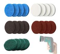 20 Piezas 64mm Almohadillas de Limpieza Set para Bosch Universal Brush para Cocina, Baño, Auto, Compatibles con El Cepillo de Limpieza a Batería Bosch Home/Garden 6033