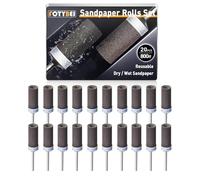 20 Piezas 800 Granos Tambores de Lijado para Dremel, Mangas de Lijado con vástago de 1/8" para Pulido y lijado de Metal