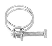 20 Piezas Abrazadera De Manguera De Alambre Doble, Abrazaderas De Manguera De Acero Inoxidable 201 Ajustables, Abrazadera De Manguera De Alambre Anticorrosión(19-22mm)