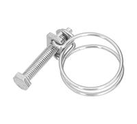 20 Piezas Abrazadera De Manguera De Alambre Doble, Abrazaderas De Manguera De Acero Inoxidable 201 Ajustables, Abrazadera De Manguera De Alambre Anticorrosión(21-25mm)