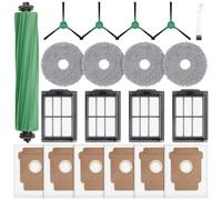 20 piezas accesorios para iRobot Roomba Plus 405/505 Combo robot aspirador piezas de repuesto, 6 bolsas para el polvo, 4 cepillos laterales, 4 filtros HEPA, 4 paños de limpieza, 1 cepillo principal, 1