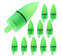 20 Piezas Alarma de Caña de Pescar Luz LED Nocturna Verde
