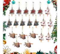 20 Piezas Ángel Adornos De Navidad Wooden Christmas Tree Ornaments Navidad Colgantes Arbol de Navida Colgante Decoración De Juguete para Decoración Navideña Decoración del Hogar Fiesta