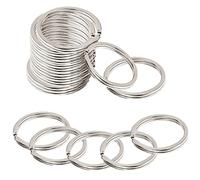 20 Piezas Anillas para Llaveros,Argollas para Llaveros,Anillas Llaveros,Arandelas Llavero,Anilla De Llavero Planas,para Llaves de Coche,Llaves de Casa,Bricolaje,Colgantes,25mm