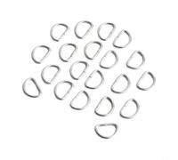 20 piezas anillos en D de metal plateado para correas cinturones y ojales de lino hebillas accesorios manualidades proyectos de bricolaje diferentes tamaños selección (12 mm)