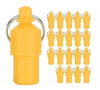 20 Piezas Anti-Lost Pet Dog ID Tag, Pet Puppy Cat Collar Colgante Nombre Dirección Etiqueta Tubo de Almacenamiento A Prueba de pérdidas(Naranja)