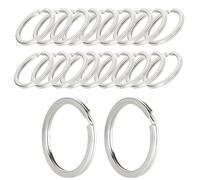 20 Piezas Argollas para Llaves 25mm Anillos de Metal Anillas Planas para Llaveros para Llaves de Coche Llaves de Casa DIY Artes