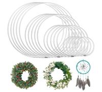 20 Piezas Aros de Metal para Manualidades, Aros de Macramé Floral de 5/10/15/20 cm, Anillos Decorativos de Metal, Anillos de Atrapasueños para Atrapasueños, Bodas, Navidad y Otras Decoraciones Diy