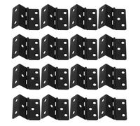 20 Piezas Bisagra Vintage de Hierro para Caja, Diseño Plegable de | Montaje de Seis Orificios, Adaptación Versátil y Soporte Firme, para Baúl y Joyero, Color Negro