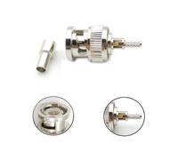 20 Piezas BNC Engarzado Recto de Ventana de Enchufe Macho para RG174 RG316 RG179 Cable ADAPTADOR 50 Ohm