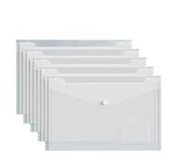 20 piezas Bolsa de archivo plástico A4 Carpeta almacenamiento papel Portafolio transparente Maletín políticas para Documentos(Color 1)