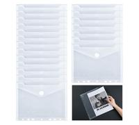 20 Piezas Bolsillos de Plástico A5, Carpeta A5 Sobre Plástico, Autoadhesivo, Transparentes, Impermeables y 7 Agujeros para Organizar Documentos en Oficina, Escuela y Hogar