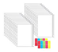 20 Piezas Bolsillos para Documentos A4, 11 Agujeros Bolsillos Perforados Transparentes Sobres de Plastico con 20 Pegatinas para Documentos Organizador de Joyas Cosméticas