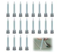 20 Piezas Boquilla Mezcladora Estática,1:1 Mezclador Plástico Tubo Interfaz Cuadrada Pegamento Tubo De Mezcla Epoxi Mezcla Boquillas Para Cartucho De Mezclador De Resina Adhesiva