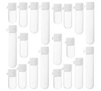 20 Piezas Botella de Fondo Redondo Tipo Bombilla | Vidrio y Plástico, Capacidades 1,5ml a 5ml, Diseño Único, Uso en Viaje