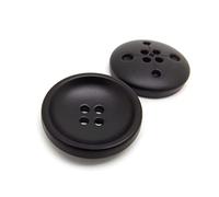 20 piezas botón redondo de resina botones de plástico de 4 agujeros 16mm-28mm accesorio de costura para ropa DIY Scrapbookin, Negro, 25mm