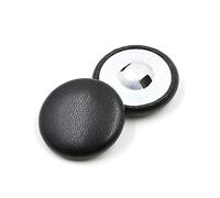 20 piezas botones de cuero de 11mm - 32mm, accesorios de ropa de costura Diy, abrigo cortavientos, botón de sofá, Negro, 22mm