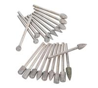 20 Piezas Broca de Carborundo para Amolar y Tallar, Plata | Precisión de Procesamiento, Tallado y Desbaste de Metal, Eliminación Eficaz de Óxido, para Cerámica y Modelo