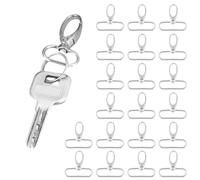 20 piezas Broche de langosta, cierres giratorios Cordón Broches giratorios Ganchos de aleación de zinc Llavero Gancho Llaveros Ganchos giratorios para monederos Llaveros(38mm)
