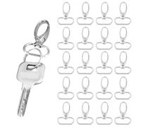 20 piezas Broche de langosta, cierres giratorios Cordón Broches giratorios Ganchos de aleación de zinc Llavero Gancho Llaveros Ganchos giratorios para monederos Llaveros(25mm)