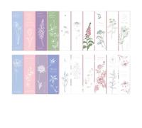 20 piezas/caja de marcadores papel con forma plantas naturales y flores, herramientas lectura for libros, soporte for páginas, diario Kawaii, planificador, cuaderno, decoraciones(Pink)