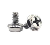 20 piezas caja de ordenador, fuente de alimentación, disco duro, placa base, montaje de tarjeta de vídeo, tornillo de reparación, color negro y plateado, 6#-32x5/6/8mm(Silver,6-32x6mm)