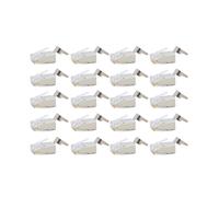 20 Piezas Cat6 / 6A RJ45 Enchufes Modulares de Paso, Conector de Tierra Externo Blindado (STP), EZ Crimp