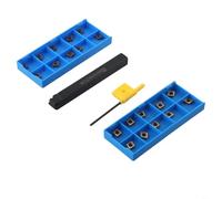 20 piezas CCMT060204 Insertos de carburo más SCLCR1010H06 Soporte de herramientas de torneado externo con llave T8 para tareas de semiacabado y acabado