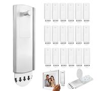 20 Piezas Colgadores Universales para Marcos, Clavos Adhesivos para Fotos, Ganchos Anti-Daño/Sin Clavos, Ganchos Autoadhesivos ABS, Fixadores para Pósteres & Imágenes