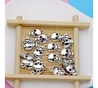 20 Piezas Colgantes Calavera Esqueleto Hueso Cabeza Antiguo Plateado para Hacer Joyería DIY Manualidades