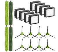 (20 Piezas) Combo 10 Max Piezas De Repuesto Compatibles iRobot Roomba Combo j7/ Combo j7+/ Comboj9+/ Combo 10 Max, 8 Filtros Hepa + 8 Cepillos Laterales + 2 Juegos De Cepillos De Rodillo De Goma